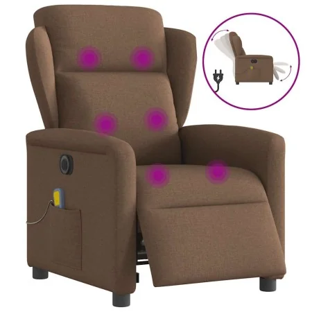 Sillón reclinable de masaje eléctrico tela marrón von , Sessel - Ref: Foro24-3303128, Preis: 256,67 €, Rabatt: %