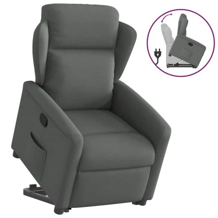 Sillón reclinable elevable de tela gris oscuro de , Sillones - Ref: Foro24-3303135, Precio: 273,40 €, Descuento: %