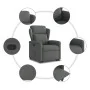 Sillón reclinable elevable de tela gris oscuro de , Sillones - Ref: Foro24-3303135, Precio: 273,40 €, Descuento: %