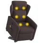 Silla de masaje reclinable de pie de tela marrón oscuro by , Armchairs - Ref: Foro24-3303149, Price: 287,44 €, Discount: %