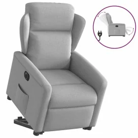 Sillón eléctrico reclinable elevable de tela gris nube by , Armchairs - Ref: Foro24-3303163, Price: 322,13 €, Discount: %