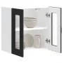 Armario pared cocina puerta de cristal Kalmar negra by , Kitchen cabinets - Ref: Foro24-853668, Price: 60,91 €, Discount: %