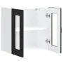 Armario pared cocina puerta de cristal Kalmar negra by , Kitchen cabinets - Ref: Foro24-853668, Price: 60,91 €, Discount: %