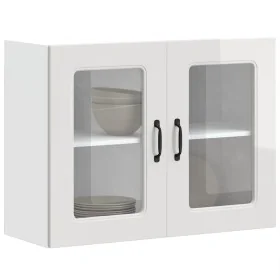 Armario pared cocina puerta cristal Kalmar blanca alto brillo von , Küchenschränke - Ref: Foro24-853609, Preis: 101,14 €, Rab...