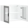 Armario de pared para cocina puerta cristal Porto gris sonoma by , Kitchen cabinets - Ref: Foro24-854093, Price: 90,58 €, Dis...
