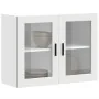 Armario de pared para cocina con puerta de cristal Porto blanco by , Kitchen cabinets - Ref: Foro24-854087, Price: 90,59 €, D...