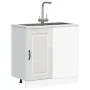 Mueble bajo cocina Kalmar madera ingeniería blanca alto brillo von , Küchenschränke - Ref: Foro24-854320, Preis: 91,22 €, Rab...
