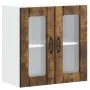 Armario pared cocina puerta de cristal Lucca roble ahumado by , Kitchen cabinets - Ref: Foro24-853912, Price: 69,91 €, Discou...