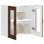 Armario pared cocina puerta de cristal Lucca roble ahumado by , Kitchen cabinets - Ref: Foro24-853912, Price: 69,91 €, Discou...