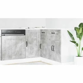 Mueble bajo de cocina Kalmar madera de ingeniería gris hormigón de , Armarios de cocina - Ref: Foro24-854322, Precio: 80,16 €...