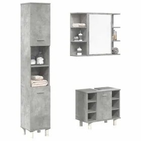 Set muebles de baño 2 piezas madera contrachapada gris hormigón von , Badezimmermöbel - Ref: Foro24-3324855, Preis: 168,67 €,...