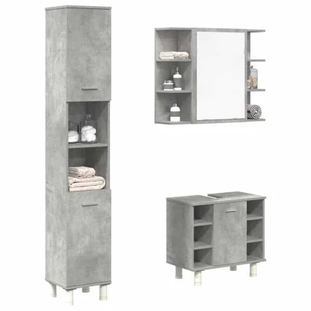 Set muebles de baño 2 piezas madera contrachapada gris hormigón von , Badezimmermöbel - Ref: Foro24-3324855, Preis: 168,84 €,...