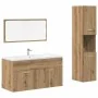 Juego de muebles baño 3 piezas madera ingeniería roble artisan by , Bathroom furniture - Ref: Foro24-3328592, Price: 158,89 €...