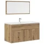Juego de muebles baño 3 piezas madera ingeniería roble artisan by , Bathroom furniture - Ref: Foro24-3328592, Price: 158,89 €...
