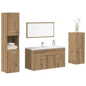 Juego de muebles baño 4 piezas madera ingeniería roble artisan von , Badezimmermöbel - Ref: Foro24-3328590, Preis: 195,74 €, ...