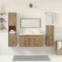 Juego de muebles baño 4 piezas madera ingeniería roble artisan by , Bathroom furniture - Ref: Foro24-3328590, Price: 195,71 €...