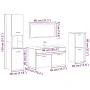 Juego de muebles baño 4 piezas madera ingeniería roble artisan by , Bathroom furniture - Ref: Foro24-3328590, Price: 195,71 €...