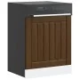 Panel para lavavajillas Lucca madera contrachapada roble marrón de , Armarios de cocina - Ref: Foro24-853904, Precio: 34,21 €...