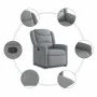 Sillón reclinable de tela gris claro by , Armchairs - Ref: Foro24-4015596, Price: 193,04 €, Discount: %
