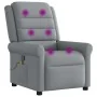 Sillón reclinable de masaje de tela gris claro de , Sillones - Ref: Foro24-4015646, Precio: 213,58 €, Descuento: %