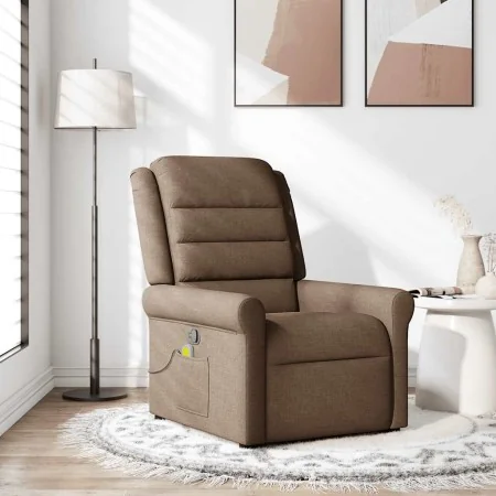 Sillón reclinable con masaje de tela marrón von , Sessel - Ref: Foro24-4015650, Preis: 194,65 €, Rabatt: %