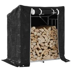 Leñero cubierta lluvia 101x61x110,5 cm acero galvanizado de , Bolsas y soportes de leña - Ref: Foro24-4104937, Precio: 67,30 ...