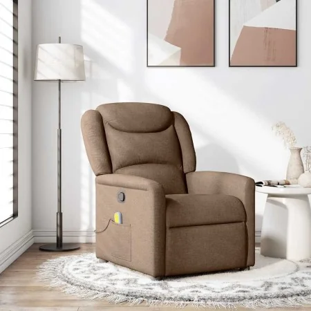 Sillón reclinable con masaje de tela marrón von , Sessel - Ref: Foro24-4015610, Preis: 206,33 €, Rabatt: %