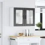 Armario pared cocina puerta de cristal Lucca negra by , Kitchen cabinets - Ref: Foro24-853848, Price: 88,66 €, Discount: %
