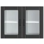 Armario pared cocina puerta de cristal Lucca negra by , Kitchen cabinets - Ref: Foro24-853848, Price: 88,66 €, Discount: %