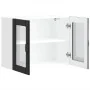 Armario pared cocina puerta de cristal Lucca negra by , Kitchen cabinets - Ref: Foro24-853848, Price: 88,66 €, Discount: %