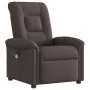 Sillón de masaje reclinable de tela marrón oscuro by , Armchairs - Ref: Foro24-4015631, Price: 205,89 €, Discount: %