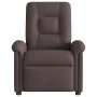 Sillón de masaje reclinable de tela marrón oscuro by , Armchairs - Ref: Foro24-4015631, Price: 205,89 €, Discount: %