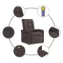Sillón de masaje reclinable de tela marrón oscuro by , Armchairs - Ref: Foro24-4015631, Price: 205,89 €, Discount: %
