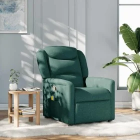 Sillón de masaje reclinable de tela verde oscuro by , Armchairs - Ref: Foro24-4015612, Price: 205,98 €, Discount: %