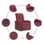 Sillón reclinable de tela rojo tinto by , Armchairs - Ref: Foro24-4015619, Price: 188,08 €, Discount: %