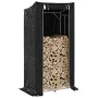 Leñero cubierta lluvia 100x60x200 cm acero galvanizado by , Firewood bags and holders - Ref: Foro24-4104949, Price: 82,73 €, ...