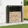 Leñero con protector de lluvia 200x40x200 cm acero galvanizado von , Brennholztaschen und -halter - Ref: Foro24-4104956, Prei...