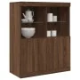 Aparador madera de ingeniería marrón roble 81x37x100 cm by , Lockers and storage cabinets - Ref: Foro24-3318623, Price: 113,7...
