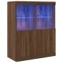Aparador madera de ingeniería marrón roble 81x37x100 cm by , Lockers and storage cabinets - Ref: Foro24-3318623, Price: 113,7...