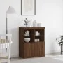Aparador madera de ingeniería marrón roble 81x37x100 cm by , Lockers and storage cabinets - Ref: Foro24-3318623, Price: 113,7...