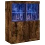 Aparador de madera de ingeniería roble ahumado 81x37x100 cm von , Schließfächer und Lagerschränke - Ref: Foro24-3318621, Prei...