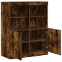 Aparador de madera de ingeniería roble ahumado 81x37x100 cm von , Schließfächer und Lagerschränke - Ref: Foro24-3318621, Prei...