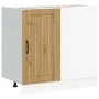 Mueble bajo para fregadero Lucca madera artesanal de roble de , Armarios de cocina - Ref: Foro24-854317, Precio: 93,67 €, Des...