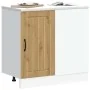 Mueble bajo para fregadero Lucca madera artesanal de roble de , Armarios de cocina - Ref: Foro24-854317, Precio: 93,67 €, Des...