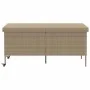 Caja de almacenaje jardín ruedas ratán PE beige 160x55x75 cm de , Cajas de almacenaje para exteriores - Ref: Foro24-4103834, ...