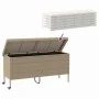 Caja de almacenaje jardín ruedas ratán PE beige 160x55x75 cm de , Cajas de almacenaje para exteriores - Ref: Foro24-4103834, ...