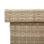 Caja de almacenaje jardín ruedas ratán PE beige 160x55x75 cm de , Cajas de almacenaje para exteriores - Ref: Foro24-4103834, ...