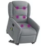 Sillón de masaje reclinable de pie de tela gris claro by , Armchairs - Ref: Foro24-3303204, Price: 295,69 €, Discount: %