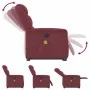 Sillón de masaje eléctrico reclinable elevable tela rojo tinto de , Sillones - Ref: Foro24-3303227, Precio: 344,26 €, Descuen...