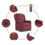 Sillón de masaje eléctrico reclinable elevable tela rojo tinto de , Sillones - Ref: Foro24-3303227, Precio: 344,26 €, Descuen...